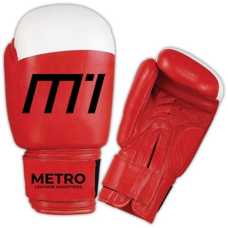 Two-Tone Black & Red Boxing Gloves