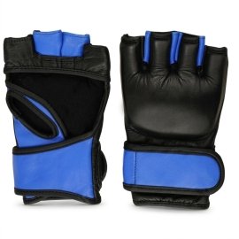 Black & Blue Contrast Grappling Gloves