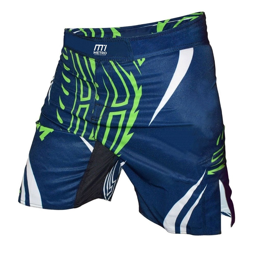 Geometric Lightning Print MMA Fight Shorts