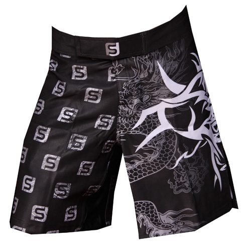 S-Logo Tribal Graphic Fight Shorts