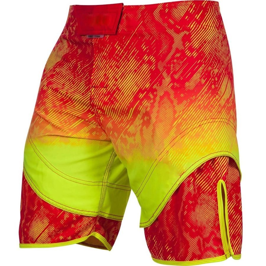 Red & Neon Gradient Fight Team Shorts