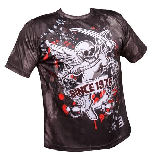 Winged Cherub Skull Short-Sleeve Rash Guard