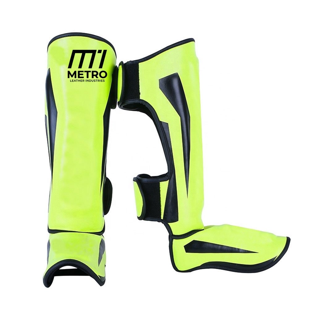 Neon Yellow Hybrid Shin Instep Guards