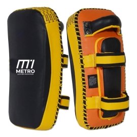 Yellow & Black Curved Thai Pads